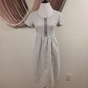Roolee Striped Linen Dress Sz S